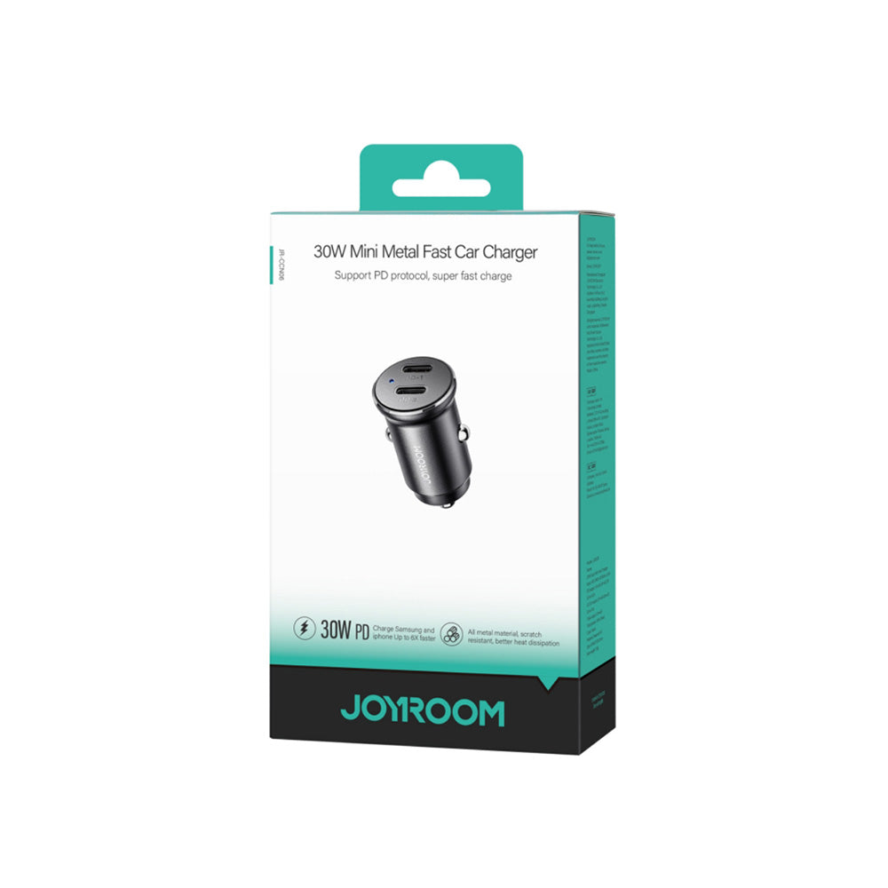 JOYROOM Dual USB-C Ports Mini Metal Car Charger JR-CCN06