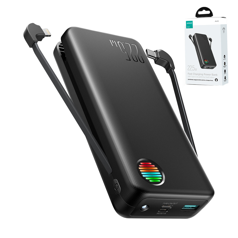 JOYROOM 22.5W Power Bank with Dual Cables 20000mAh - JR-L015