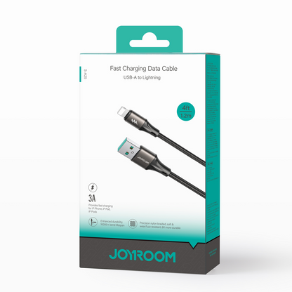 JOYROOM Premium Braided Charging Cable 1.2M (USB to Lightning/Type-C) - S-A25