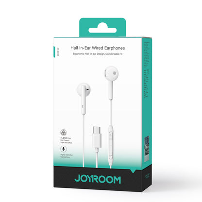 JOYROOM Type-C Half In-Ear Wired Earphones - JR-EC05