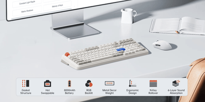 MCHOSE K99 V2 Wireless Gasket Mount Mechanical Keyboard