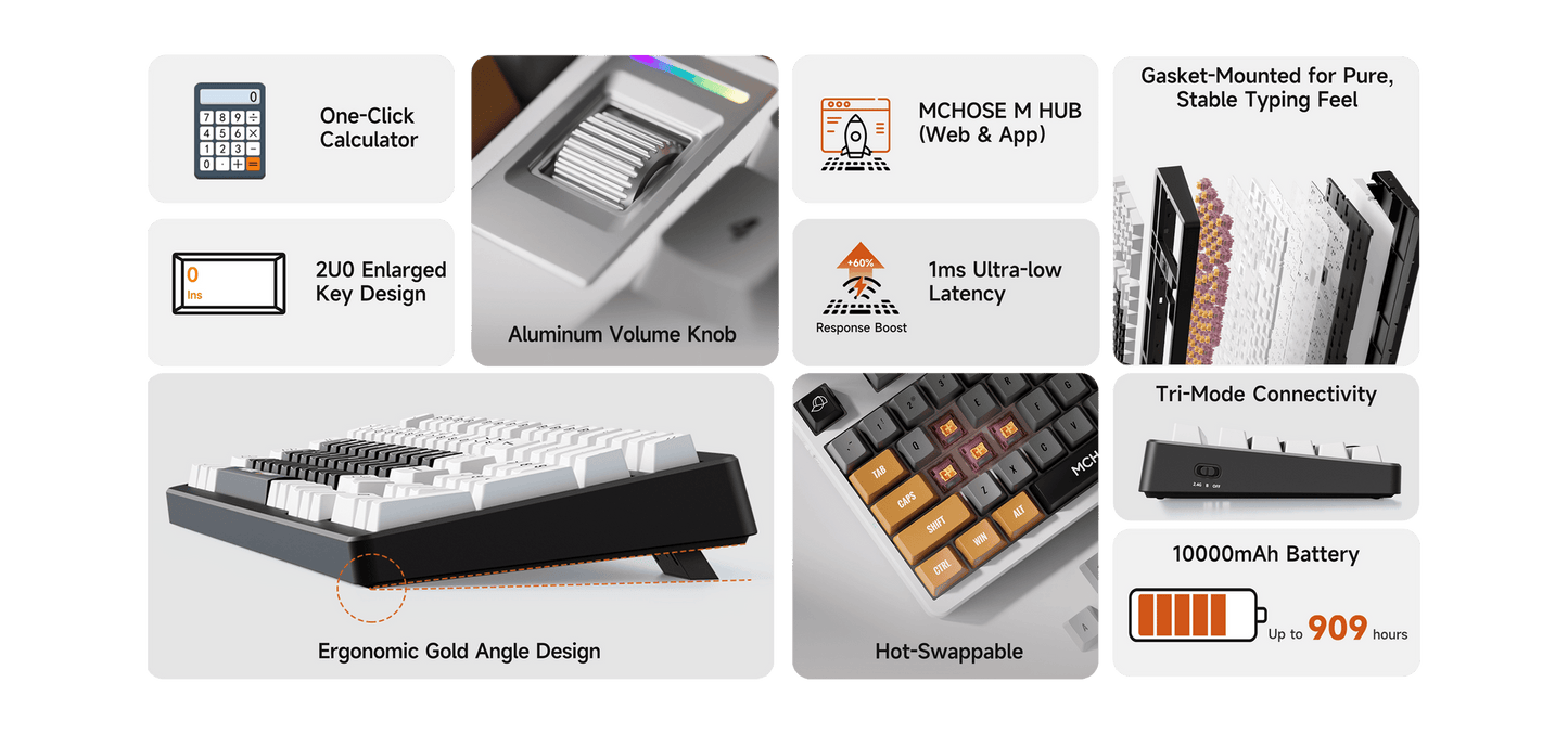 MCHOSE x Unbox Therapy - UT98 Mechanical Keyboard