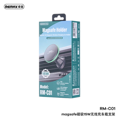REMAX MagSafe Magnetic 15W Wireless Charging Car Mount - RM-C01