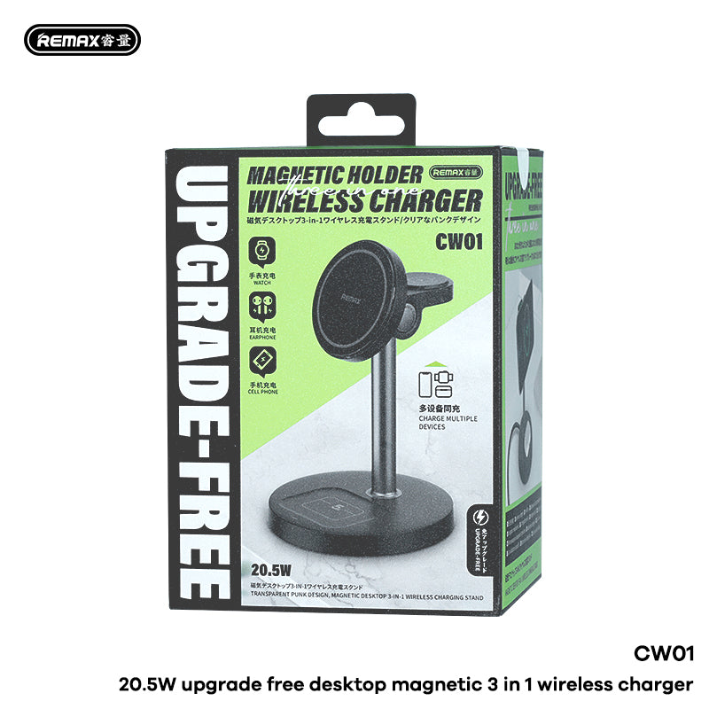 REMAX 20.5W Magnetic Desktop 3-in-1 Wireless Charger - CW01