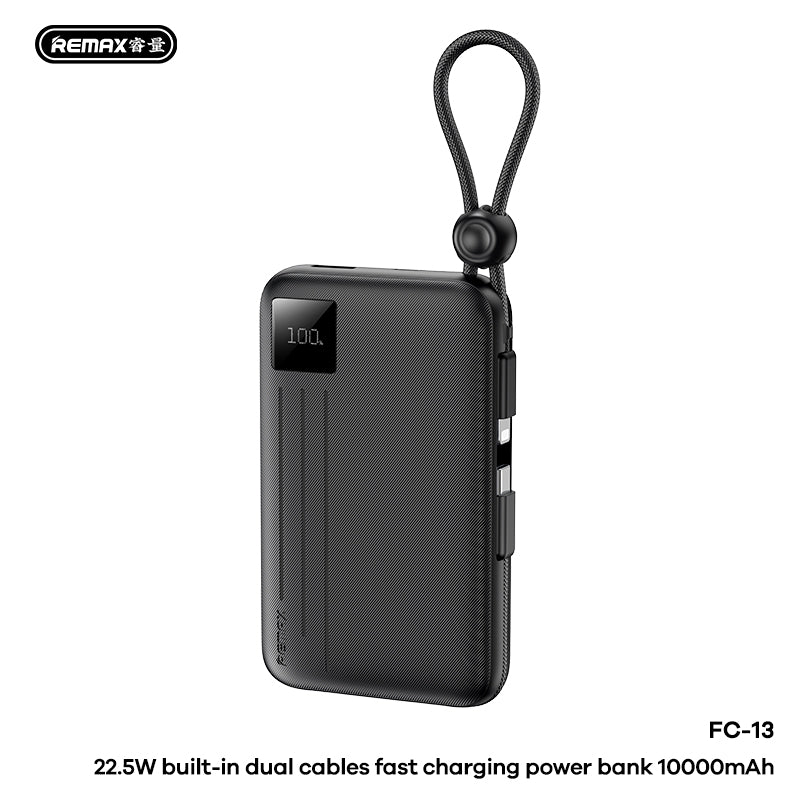REMAX 22.5W Dual Cables Fast Charging Power Bank 10000mAh - FC-13