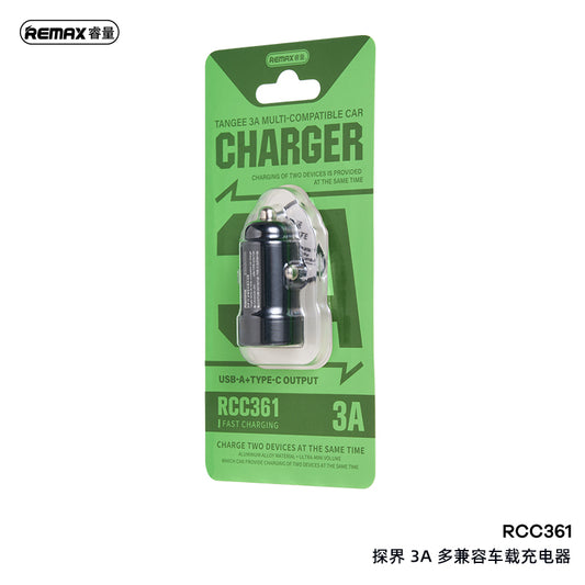 REMAX Tangee Series 3A 1A+1C Multi-compatible Car Charger - RCC361