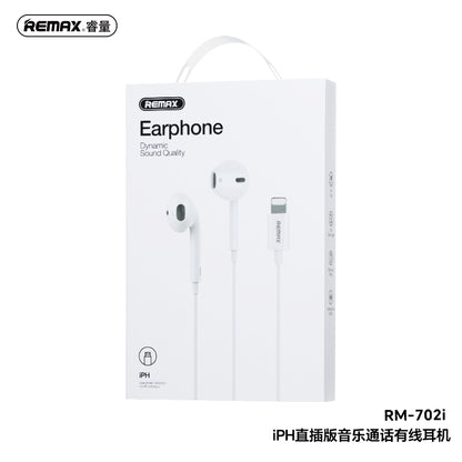 REMAX Wired Earphones, Plug & Play (Type-C/Lightning/3.5mm) - RM-702