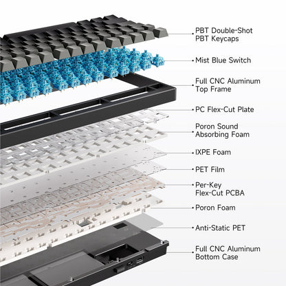 MCHOSE GX87S Aluminum Custom Mechanical Keyboard