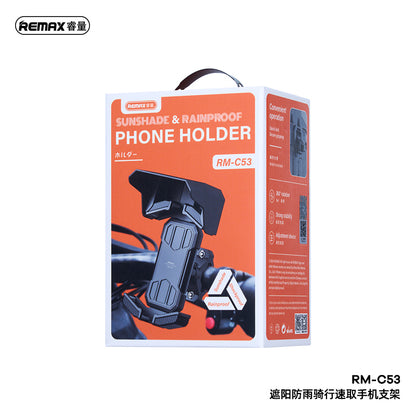 REMAX Sunshade and Rainproof Quick Access Bike Phone Holder - RM-C53