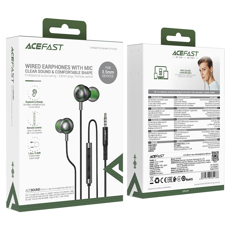 ACEFAST 3.5mm In-Ear Wired Earphones - L4