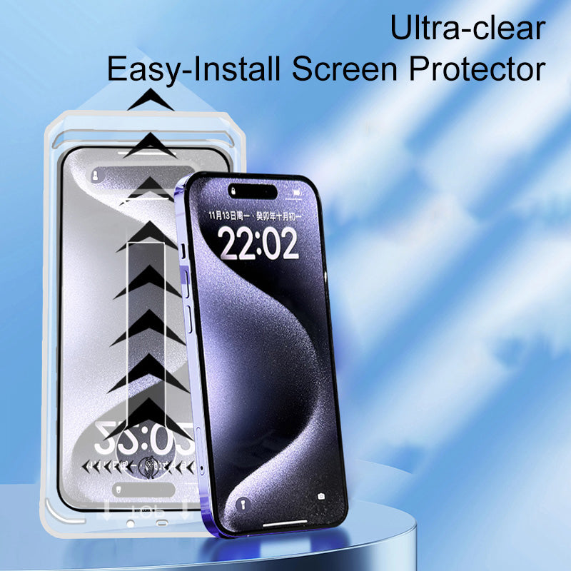 iPhone Screen Protector with Easy-Install Dust-Removal Kit