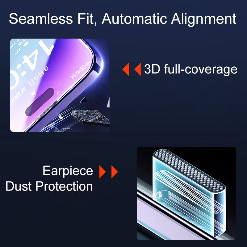 iPhone Screen Protector with Easy-Install Dust-Removal Kit