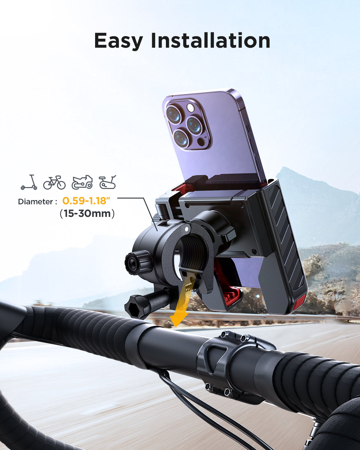 JOYROOM Camera-friendly Bike Phone Holder - JR-ZS266