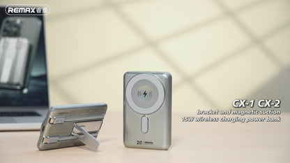 REMAX Magnetic 15W Wireless Power Bank with Built-in Foldable Stand 5000mAh - CX-1