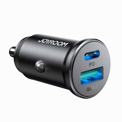 JOYROOM 30W Dual Ports A+C Mini Metal Car Charger JR-CCN05