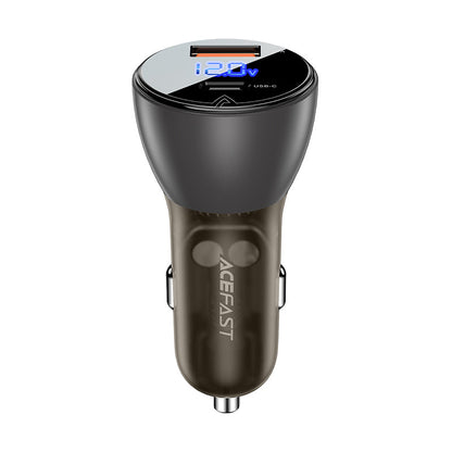 ACEFAST Fast Car Charger 63W (USB-A+USB-C) with Voltage Display - B6