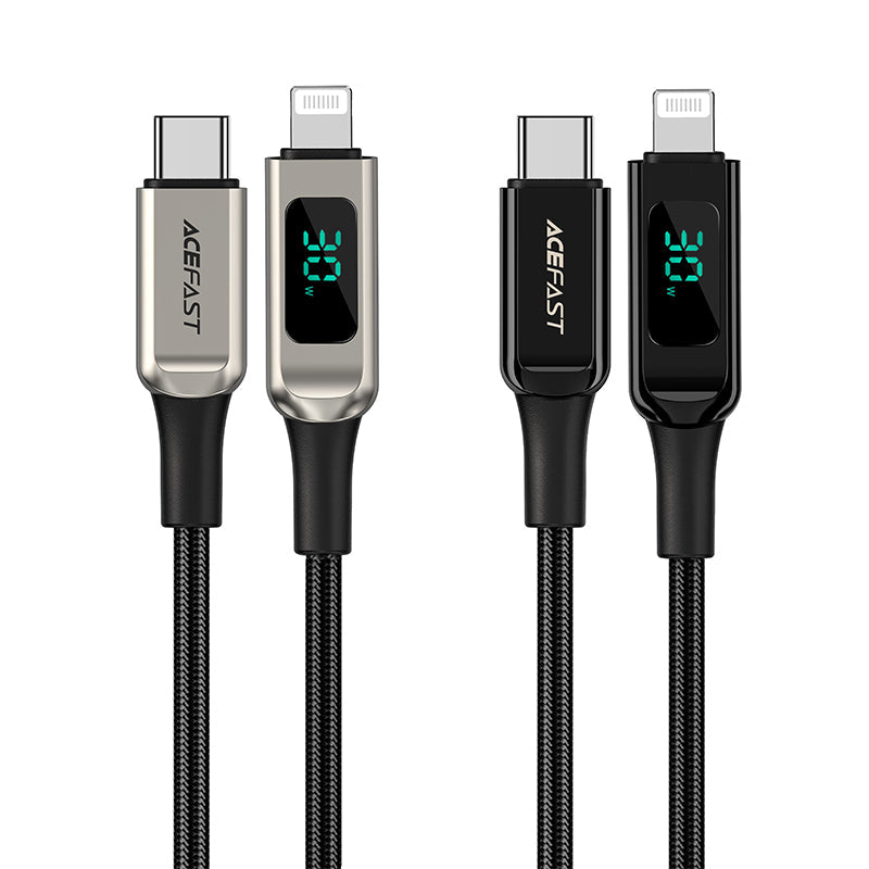 ACEFAST Premium Type-C to Lightning Cable with Voltage Display MFi Certified - C6-01