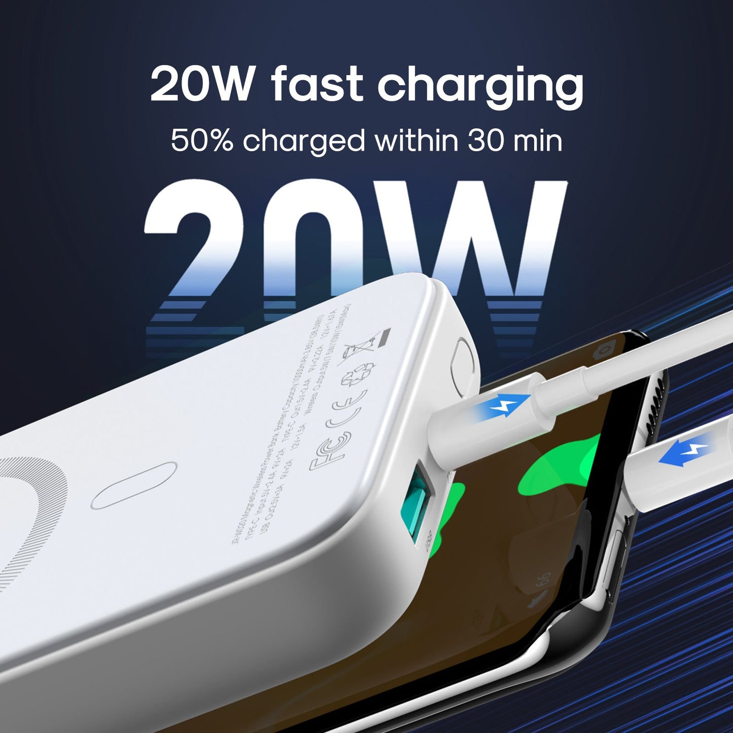 JOYROOM 20W Mini Magnetic Wireless Power Bank 10000 mAh JR-W020