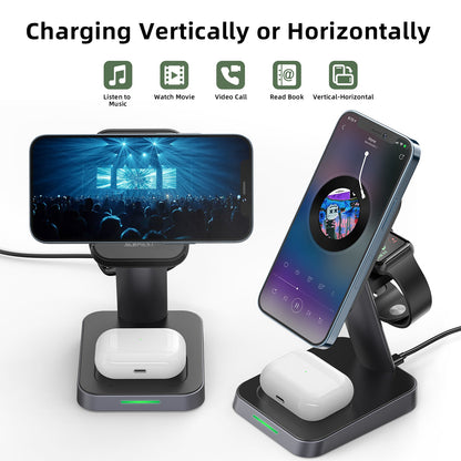 ACEFAST 3-in-1 Wireless Charger Stand for iPhone, AirPods and Apple Watch E3