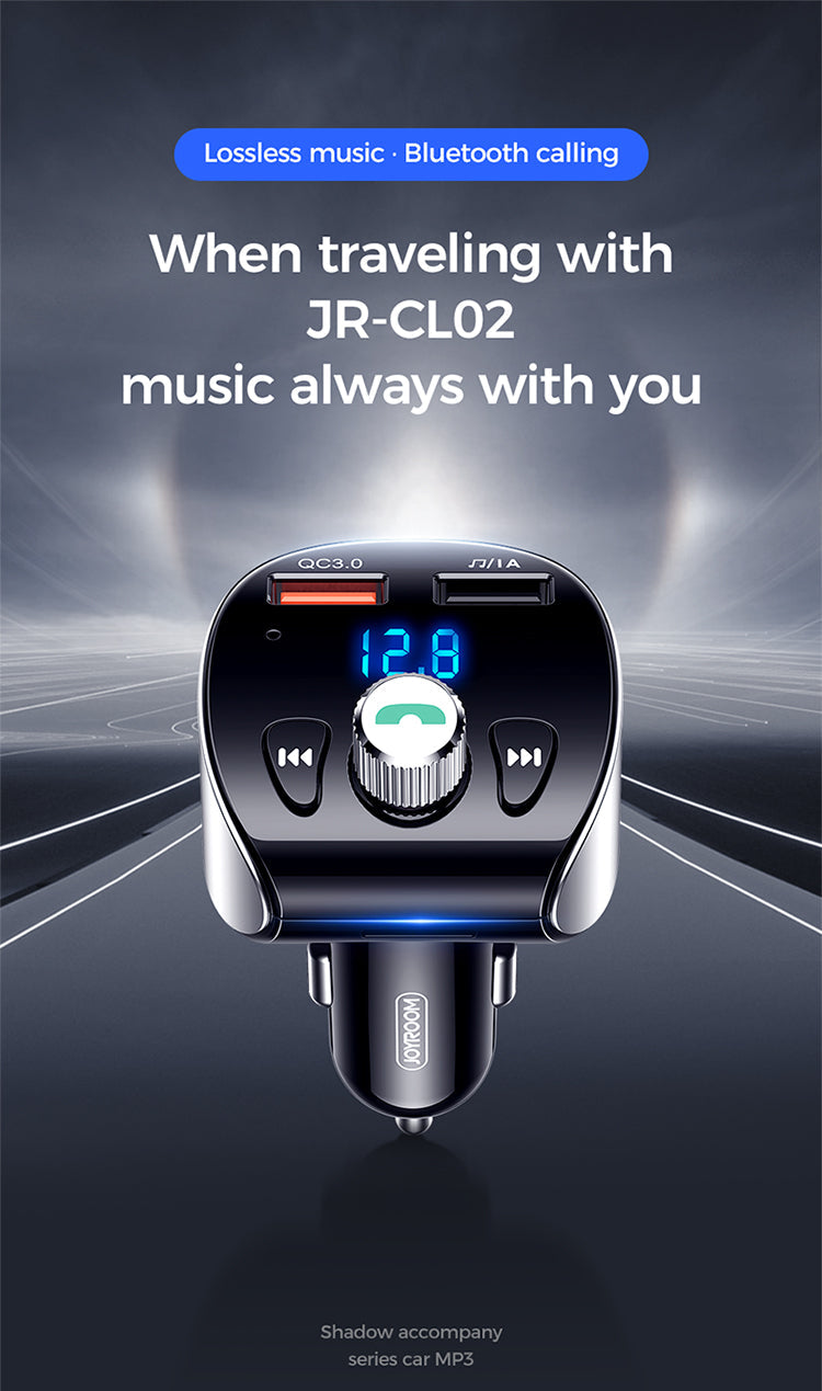 JOYROOM Bluetooth FM Transmitter with Fast Car Charger JR-CL02