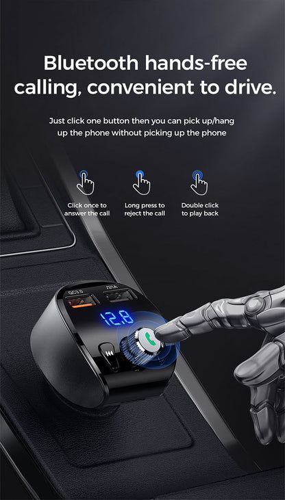 JOYROOM Bluetooth FM Transmitter with Fast Car Charger JR-CL02